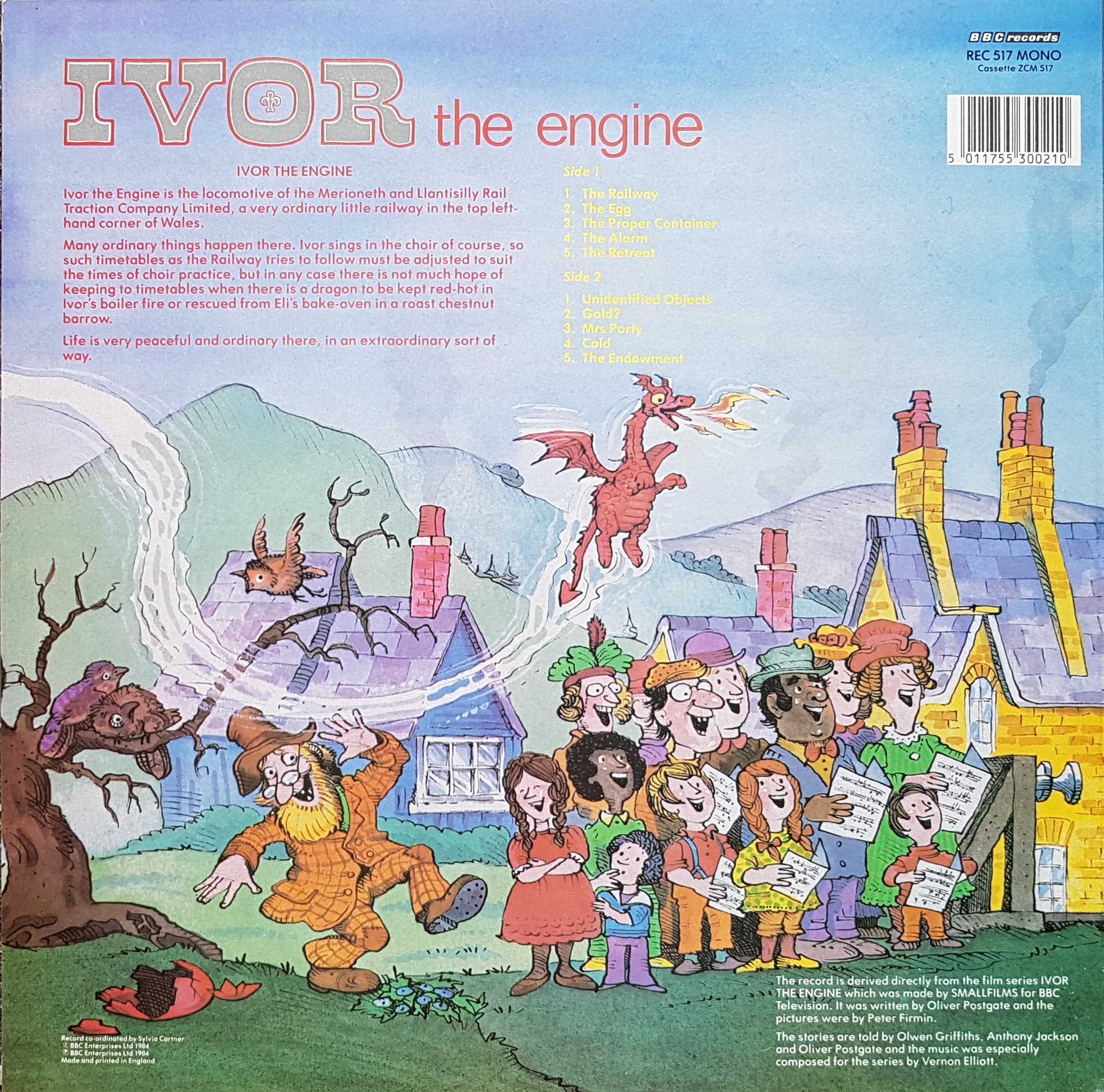 Picture of REC 517 Ivor the engine by artist Oliver Postgate from the BBC records and Tapes library